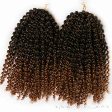 60g/pack synthetic 12 inch curly Braid ombre braiding hair extentions brown,black,bug crochet braids hair Passion Twist